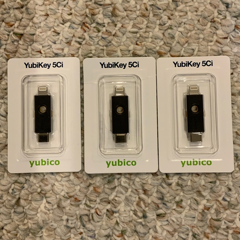 YubiKey 5Ci Black Adapter selling all 4 at one for single price